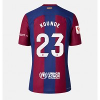 Camiseta Barcelona Jules Kounde #23 Primera Equipación para mujer 2023-24 manga corta